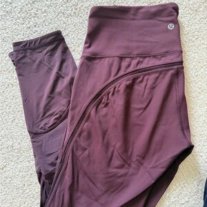 Lululemon Athletica Burgundy 7/8 Leggings